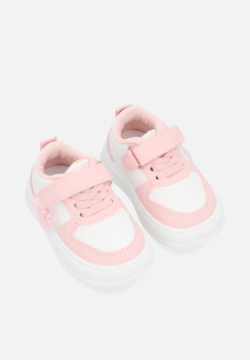 Pop Candy - Sneaker with sequin-filled resin heart - pink/white