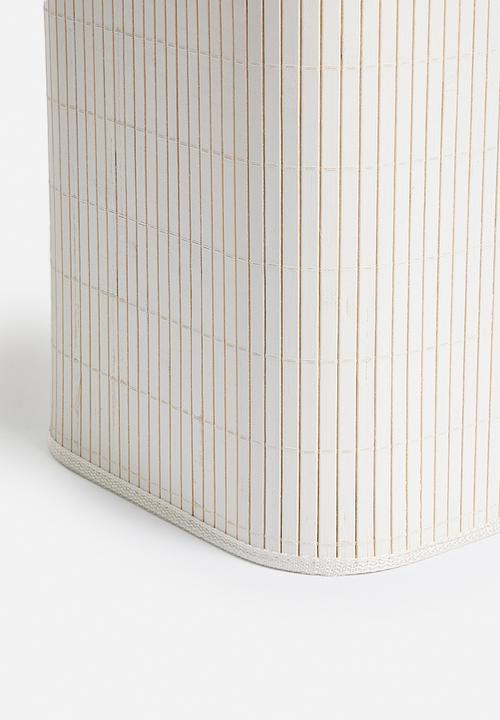 Bathroom Solutions - Bamboo laundry basket - white