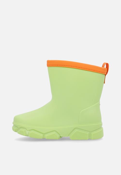 Pop Candy - Dino rainboot - green & orange
