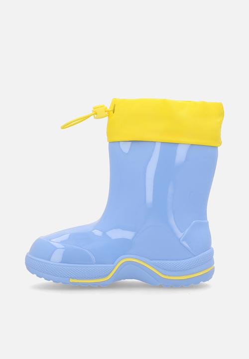 Pop Candy - Croco rainboot - light cornflower blue/yellow