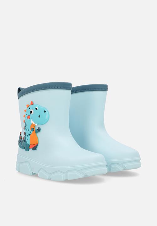 Pop Candy - Dino rain boot - pastel blue