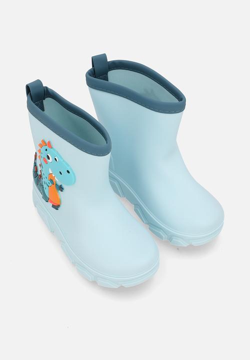 Pop Candy - Dino rain boot - pastel blue