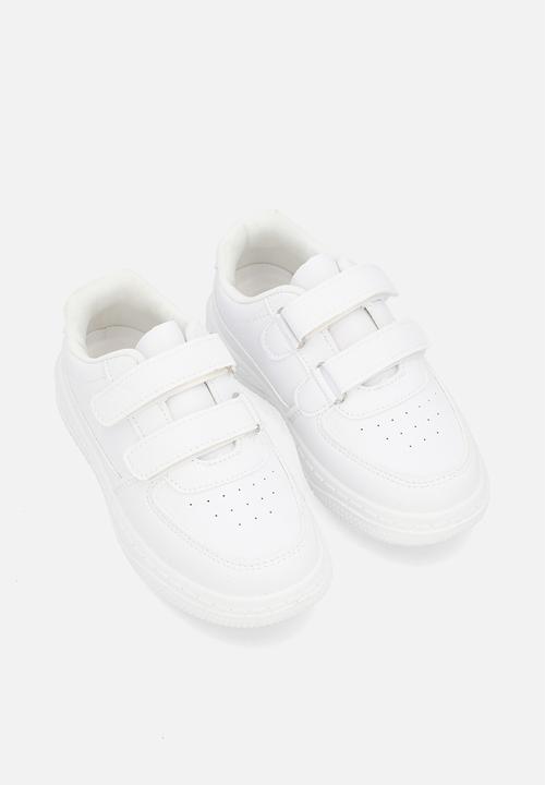 Pop Candy - K adjustable fasteners strap sneaker - white