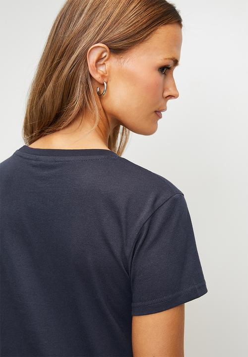 Reebok - Wren 2 Colour Logo Crew Ss Tee - Vector Navy