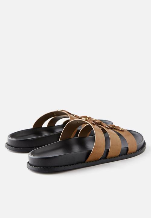 Cotton On - Rae slide - camel/black