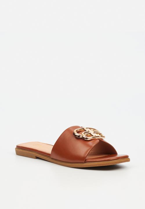 Miss Black - Syrup 1 flat sandal - tan