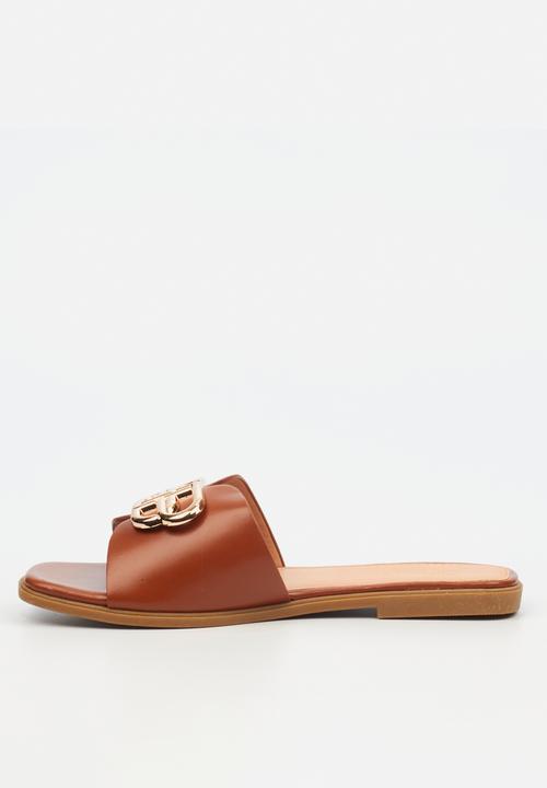 Miss Black - Syrup 1 flat sandal - tan