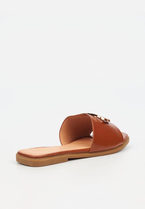 Miss Black - Syrup 1 flat sandal - tan