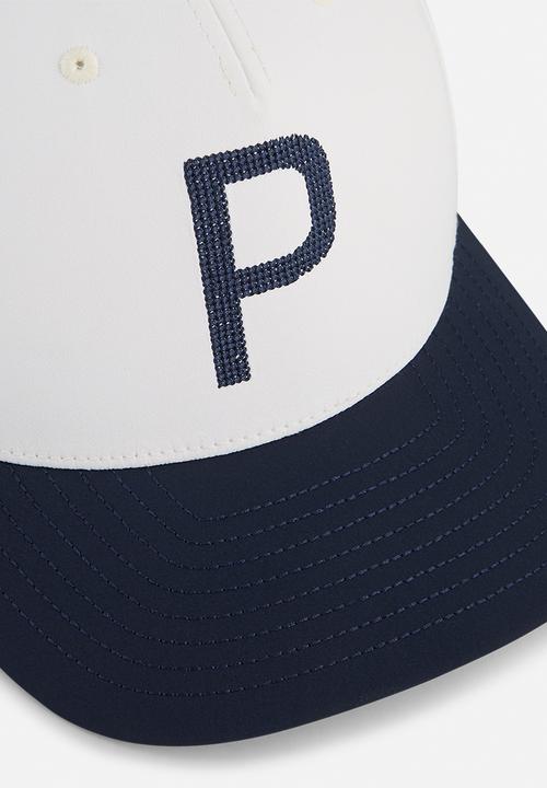PUMA - Crafted P Cap - Warm White-Deep Navy