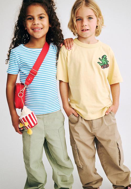 Cotton On - Raya baby tee - deep sea blue/vanilla stripe