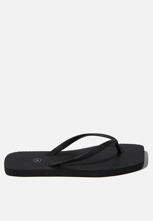 Cotton On - Square toe flip flop - black