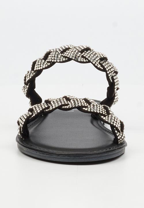 Miss Black - Basil 4 braided sandal - black