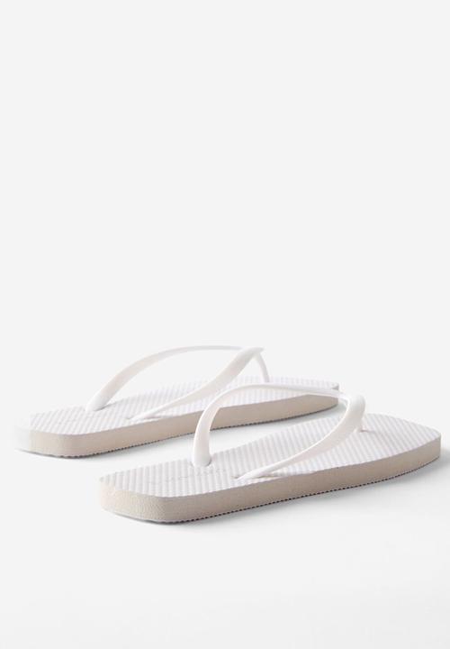Cotton On - Square toe flip flop - white