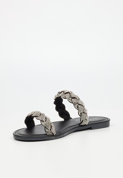 Miss Black - Basil 4 braided sandal - black