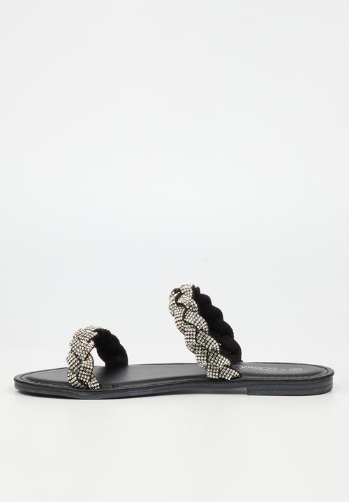 Miss Black - Basil 4 braided sandal - black