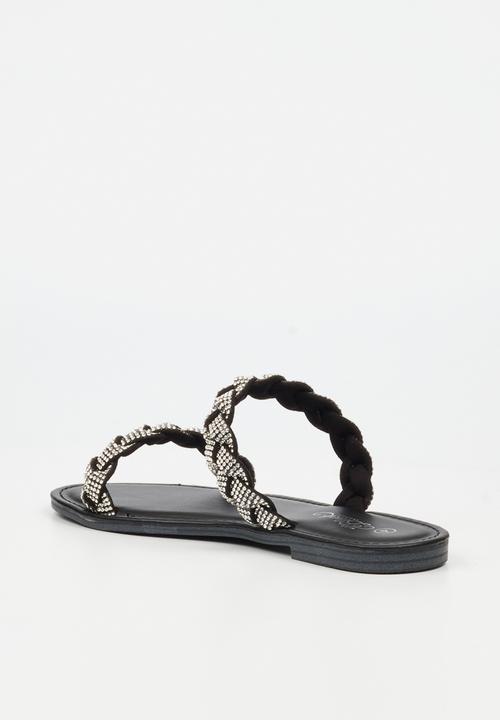 Miss Black - Basil 4 braided sandal - black