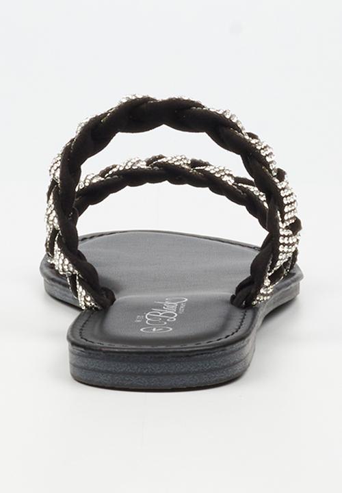 Miss Black - Basil 4 braided sandal - black