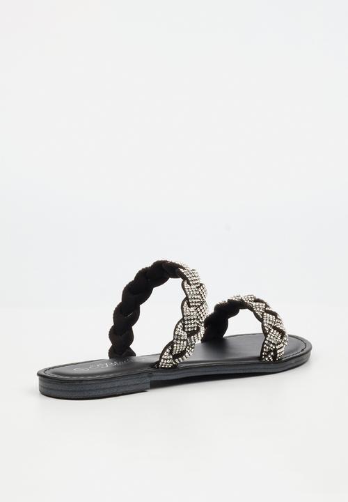 Miss Black - Basil 4 braided sandal - black