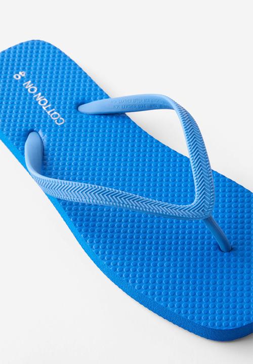 Cotton On - Square toe flip flop - blue