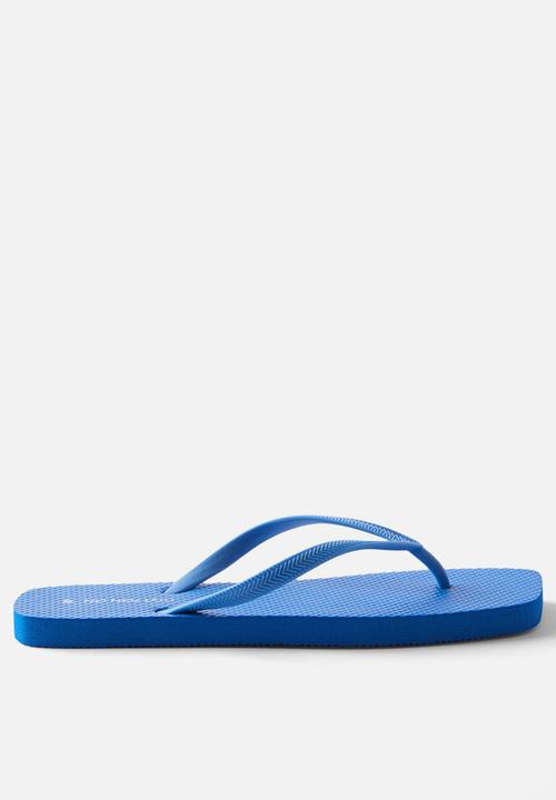 Cotton On - Square toe flip flop - blue