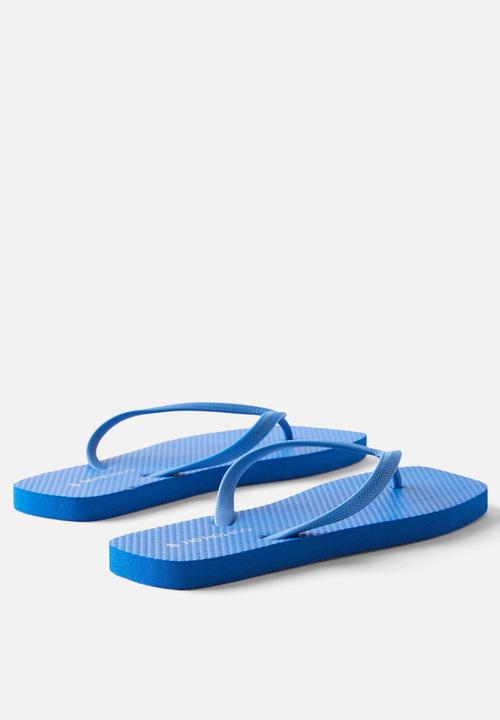 Cotton On - Square toe flip flop - blue