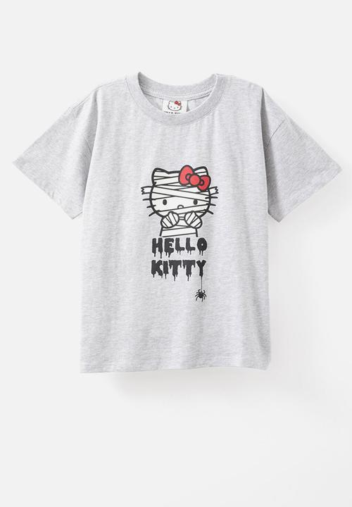 Cotton On - License drop shoulder short sleeve tee - lcn san hello kitty halloween/grey marle
