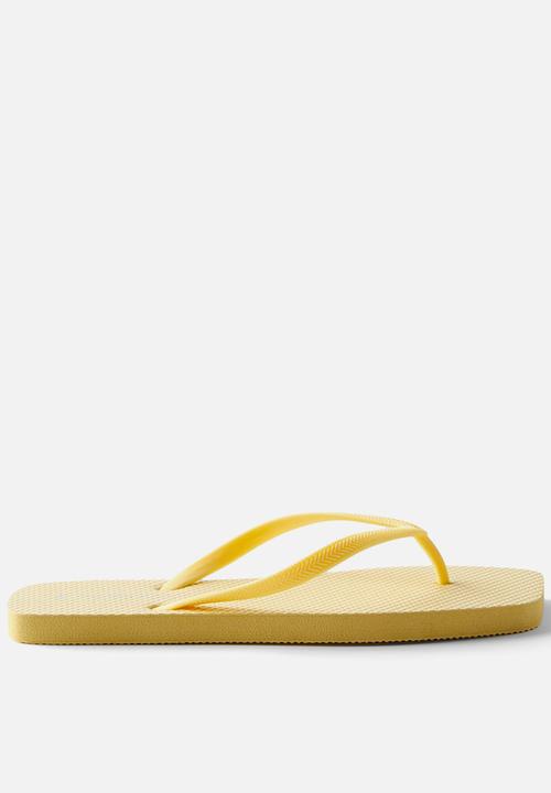 Cotton On - Square toe flip flop - yellow