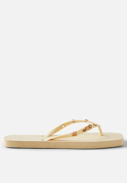 Cotton On - Charm flip flop - neutral