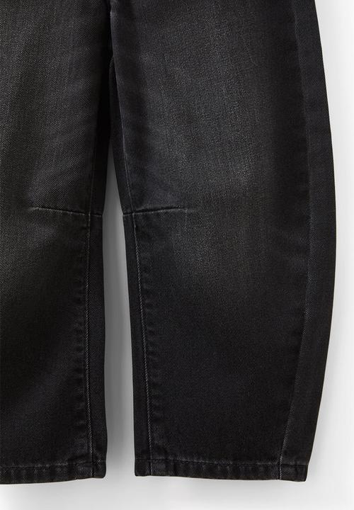 Cotton On - Unisex barrel leg denim jean - balmoral black