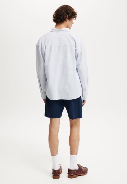 Cotton On - Easy Short - Navy/Bone Side Stripe