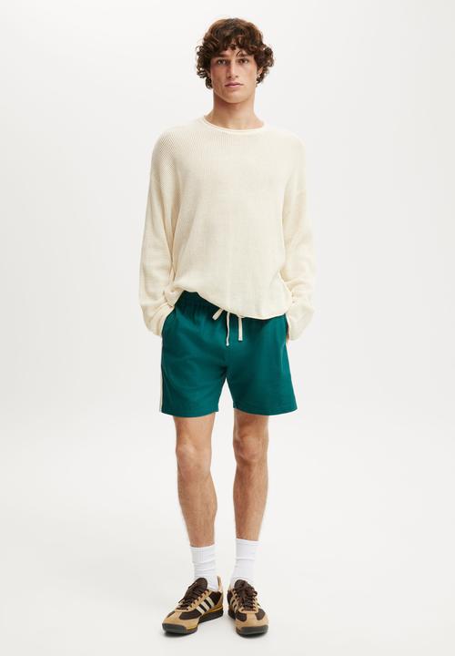 Cotton On - Easy Short - Teal/White Side Stripe