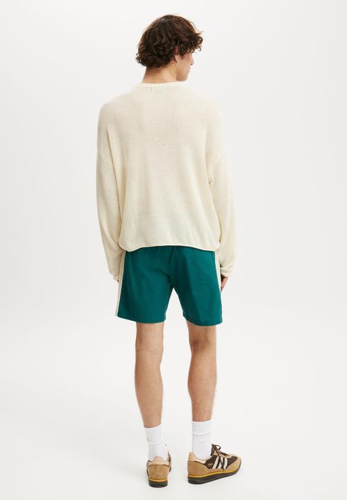 Cotton On - Easy Short - Teal/White Side Stripe