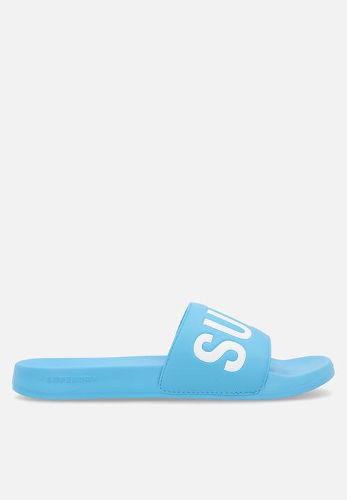 Superdry. - Core graphic pool slide - blue