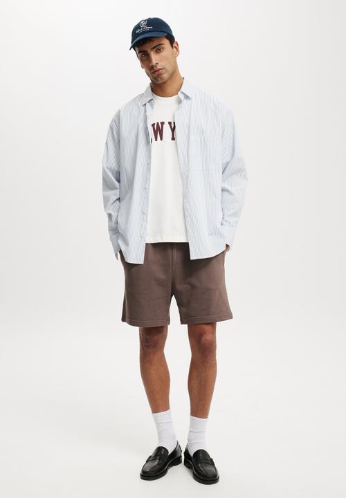Cotton On - Everyday Fleece Short - Washed Chocolate