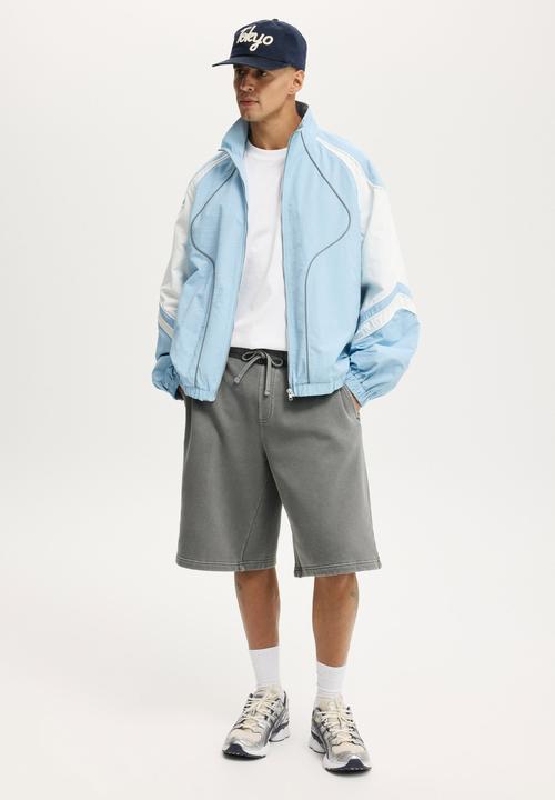 Cotton On - Super Baggy Fleece Short - Slate Stone