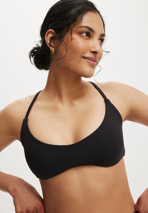 Cotton On - Ultra Soft Minimal Strappy Crop - Black