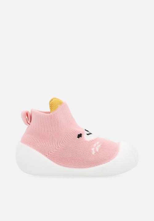Pop Candy - Sock boot - pink & white