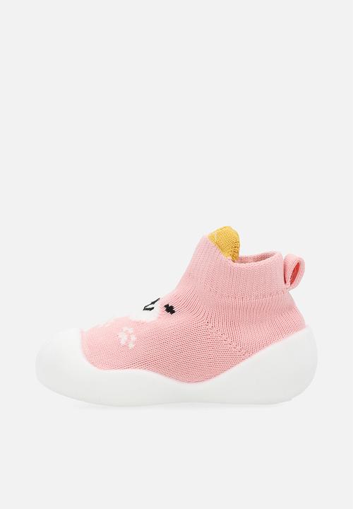 Pop Candy - Sock boot - pink & white