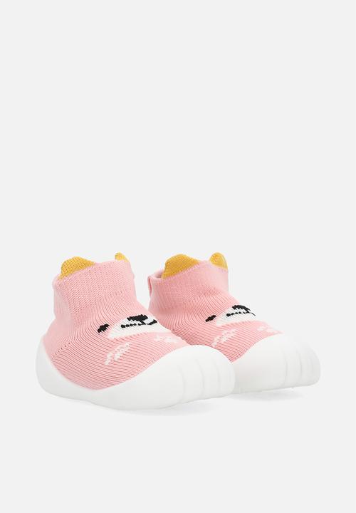 Pop Candy - Sock boot - pink & white
