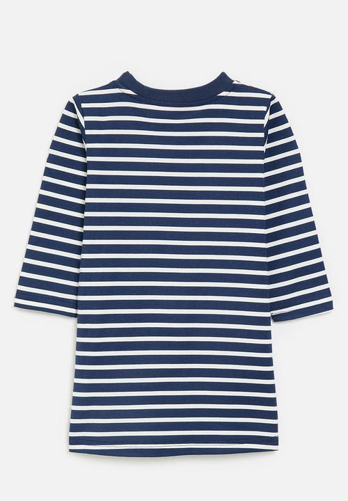 Pop Candy - Striped dress - blue & white
