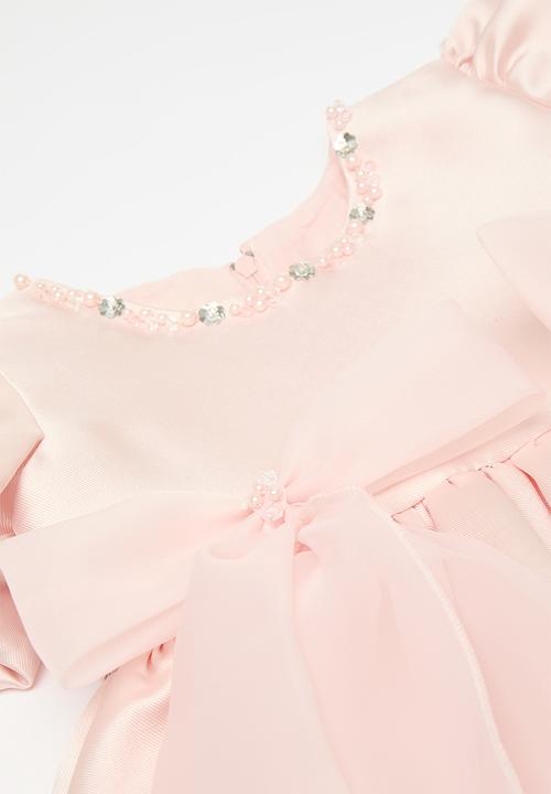 Pop Candy - Bouffant occasion dress with beaded neckline - pink