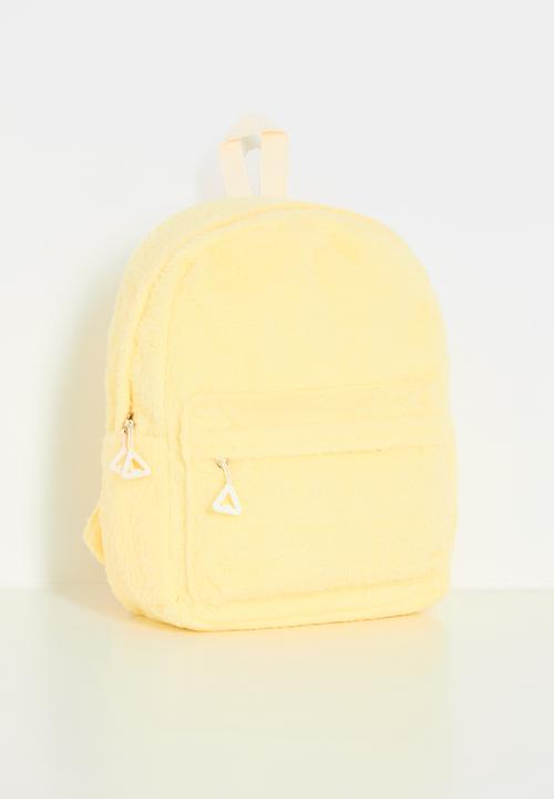 Pop Candy - Plush fabric backpack - custard yellow 