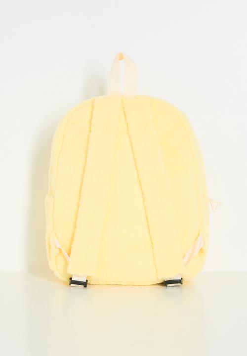 Pop Candy - Plush fabric backpack - custard yellow 