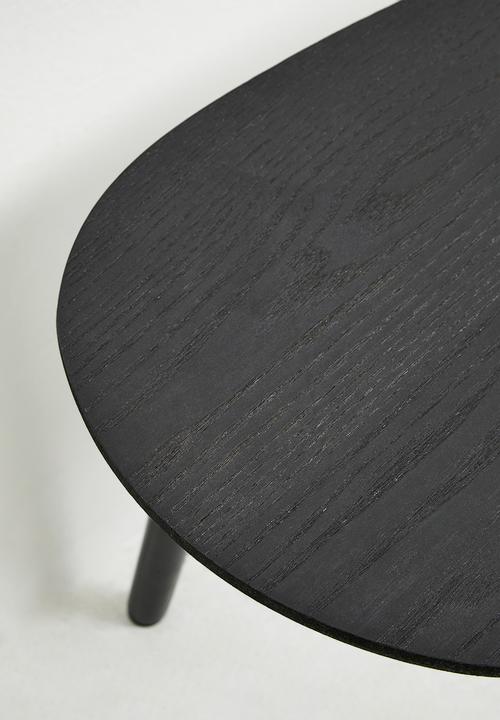 H&S - Pebble nesting coffee table set of 2 - black