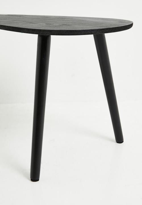 H&S - Pebble nesting coffee table set of 2 - black