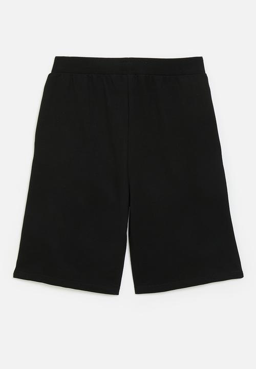 POLO - Boys preston printed short - black