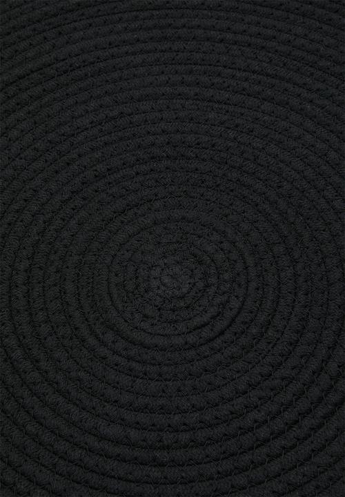 H&S - Simple round cotton mat - black