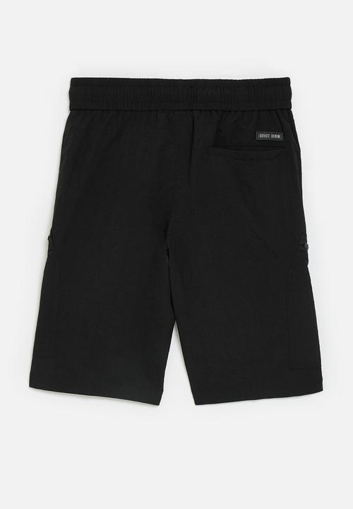 SOVIET - Boys fashion nylon short - black