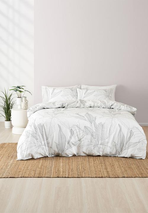 Linen House - Tropical White Duvet Cover Set - white