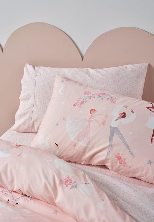 Linen House - Swan Lake Blush Duvet Cover Set - pink